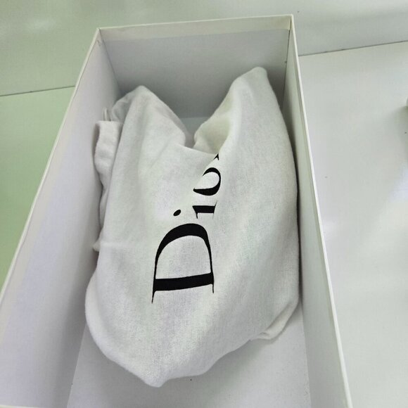 Dior Stunning Tan Leather Pointed Toe Logo Buckle Mules Size 37.5 - Picture 10 of 10